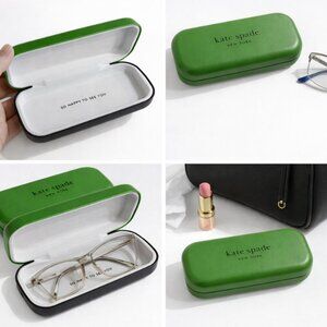 Kate Spade New York Green Eyewear Case Hard Shell Glasses Sunglasses Travel